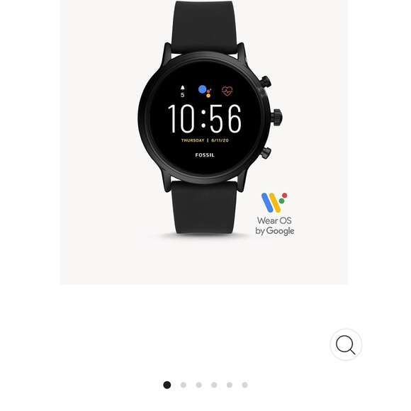 Fossil Gen 5 smart watch black with silicone strap - Picture 6 of 9